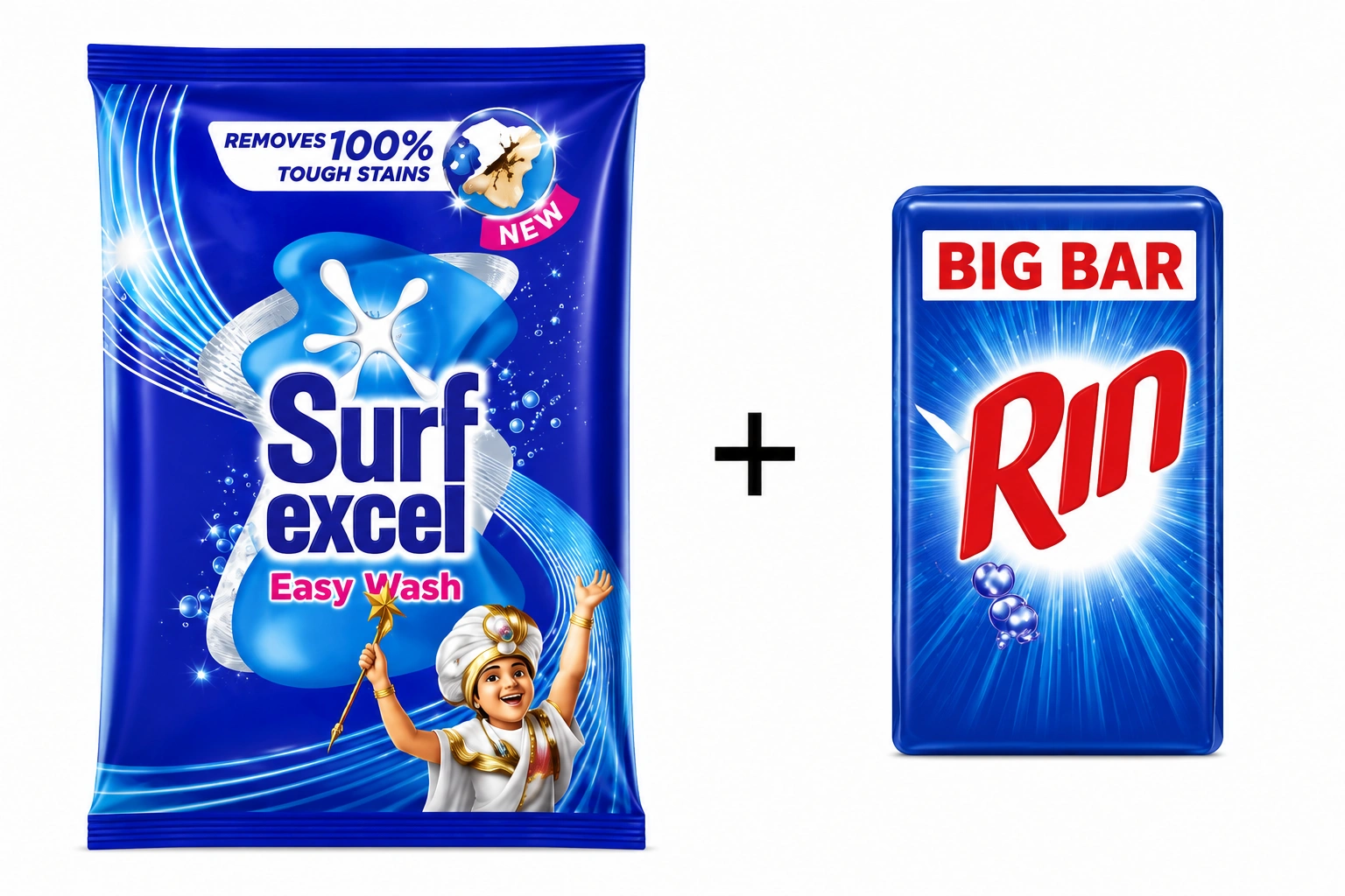 SURF EXCEL EASY WASH 3KG + 1 RIN BAR 250GM